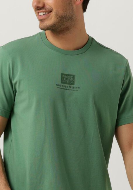 PME LEGEND T-shirt SHORT SLEEVE R-NECK COTTON ELASTAN JERSEY en vert - large