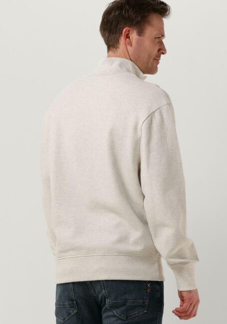 CALVIN KLEIN Pull MONOLOGO WAFFLE HALF ZIP HWK Gris clair - large