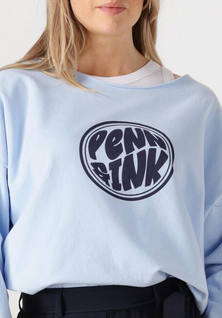 PENN & INK Chandail SWEATER PRINT Bleu clair - large