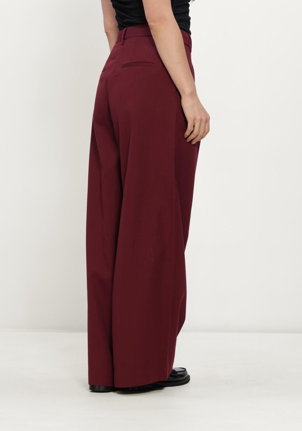 SELECTED WOMEN Pantalon SLWEXTRA WIDE HW THILDE PANT Bordeaux - large