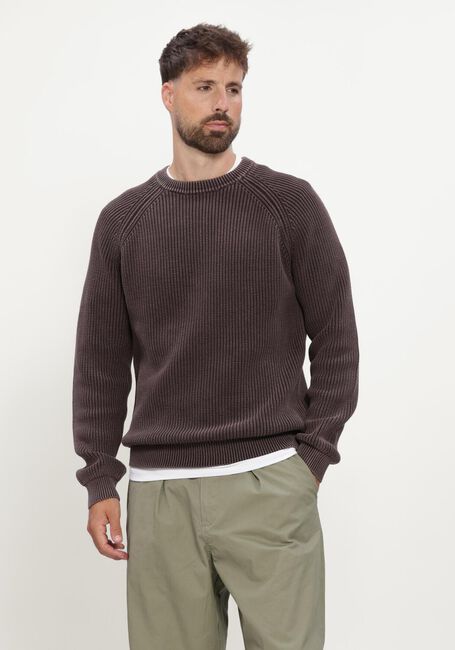Bruine ANERKJENDT Trui AKSUNE WASHED PATENT KNIT - large