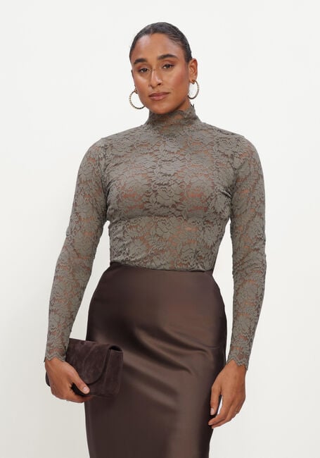 Groene NEO NOIR Top LIZA LACEFLOWER BLOUSE - large
