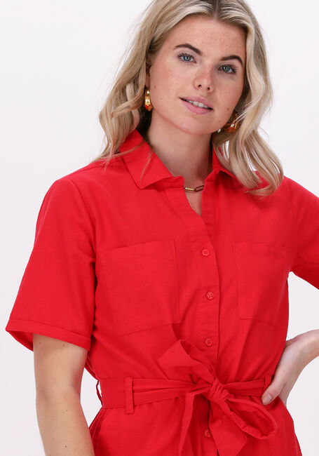 CC HEART Robe midi LINEN SAFARI DRESS en rouge - large