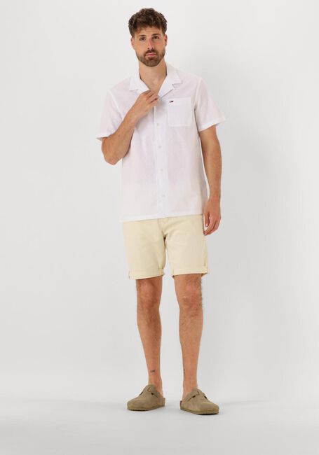Witte TOMMY JEANS Casual overhemd TJM LINEN BLEND CAMP SS EXT - large