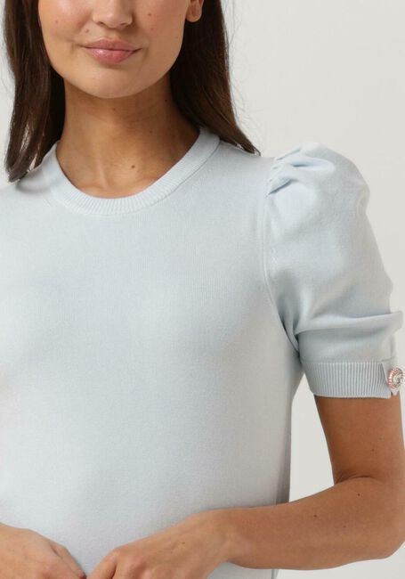 Lichtblauwe GUESS T-shirt EMMA RN SS SWTR - large