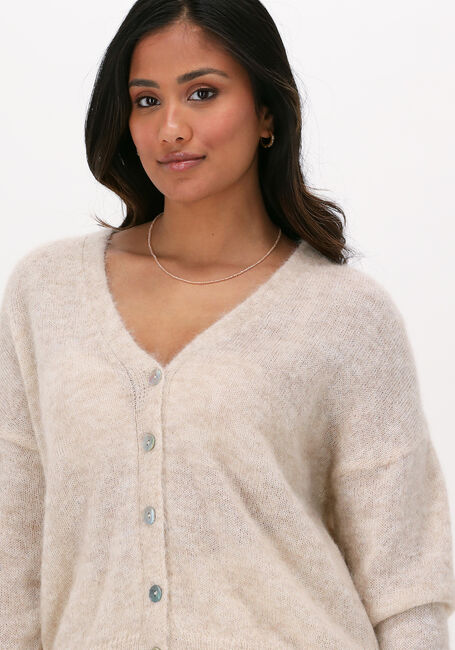 SUMMUM Gilet CARDIGAN FEATHER LIGHT ALPACA en beige - large