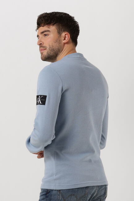 CALVIN KLEIN Chandail MONOLOGO BADGE WAFFLE LS TEE en bleu - large