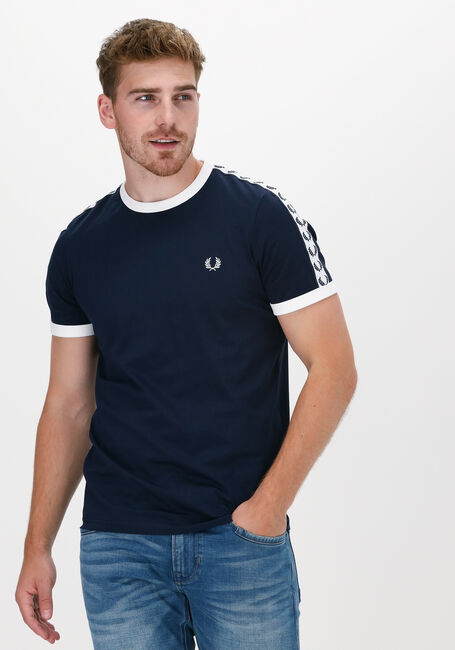 FRED PERRY T-shirt TAPED RINGER T-SHIRT Bleu foncé - large