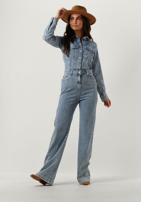 7 FOR ALL MANKIND Combinaison LUXE JUMPSUIT MORNING SKY Bleu clair - large