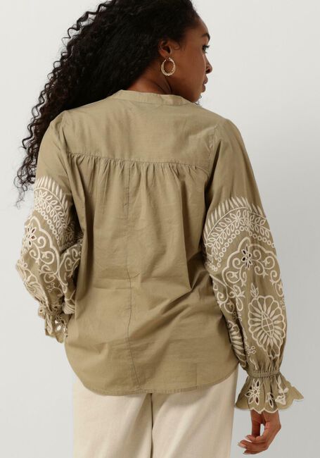 SUMMUM TOP IVORY EMBROIDERY Blouses en vert - large