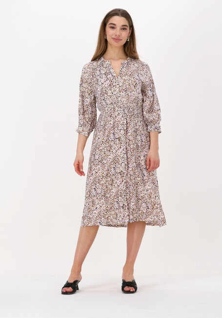 Bruine SECOND FEMALE Midi jurk LOTUS DRESS - large