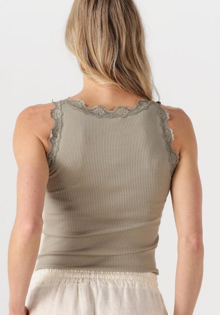 ROSEMUNDE Haut BABETTE SILK TOP W/ LACE en vert - large