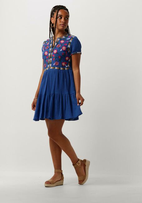 LOUIZON Mini robe ONTOP en bleu - large
