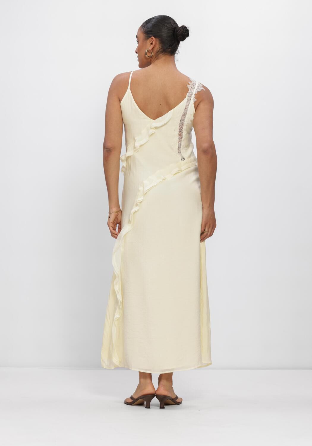 Gele COPENHAGEN MUSE Midi jurk CMNORMA-DRESS - large