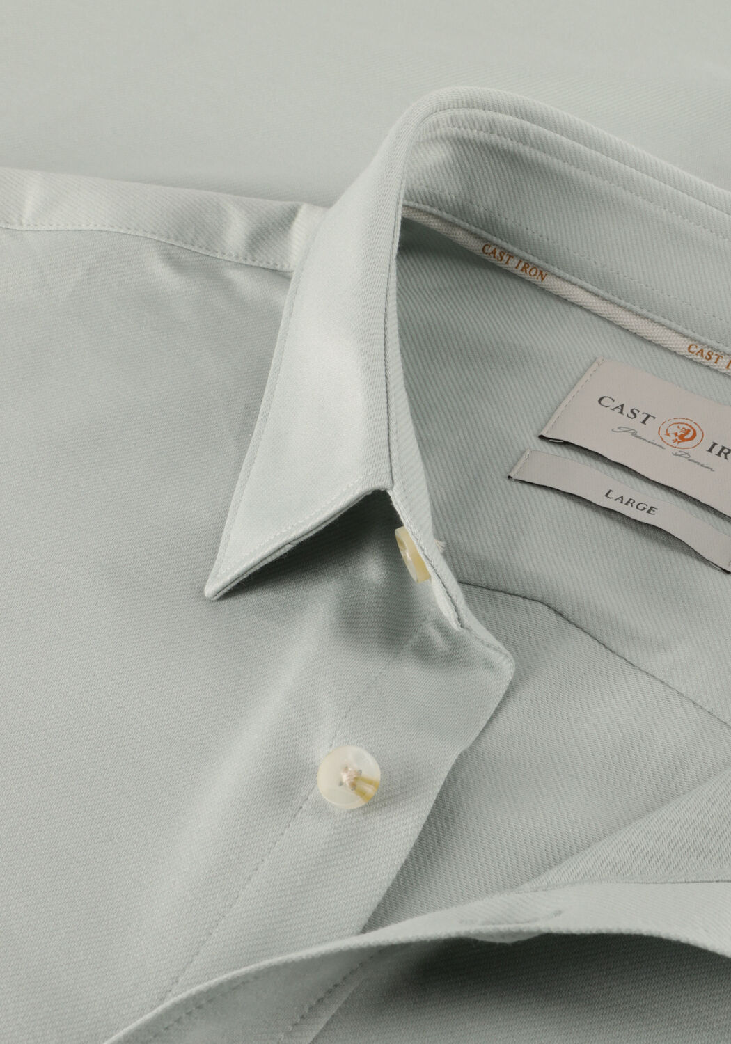 Lichtgrijze CAST IRON Casual overhemd CF TECH TWILL JERSEY - large