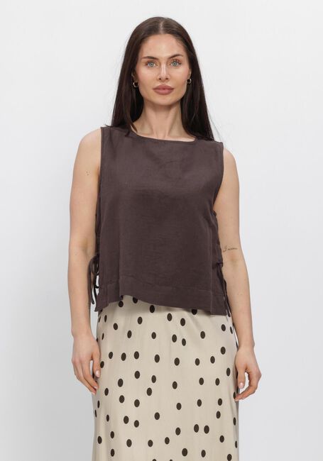 NEO NOIR SVETLANA LINEN TOP Pulls & Gilets en marron - large
