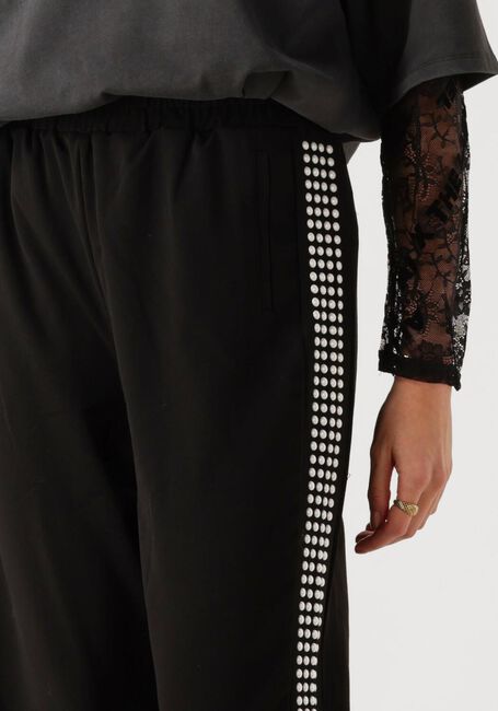 Zwarte ALIX THE LABEL Pantalon LADIES WOVEN PEARLS WIDE LEG PANTS - large