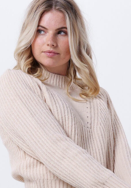 Beige SCOTCH & SODA Trui CREWNECK PULLOVER WITH PUFFED SLEEVES - large