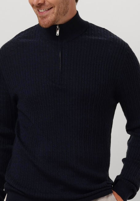 Donkerblauwe MATINIQUE Trui MAMASON SZ CABEL - large