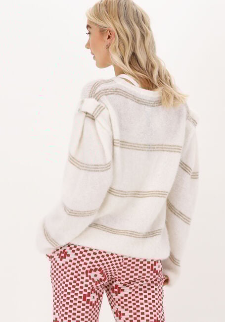 Ecru 10DAYS Trui LUREX KNIT SWEATER STRIPES - large