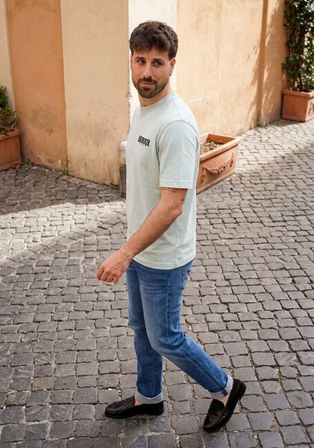 BARBOUR T-shirt FROME RELAXED GRAPHIC Bleu clair - large
