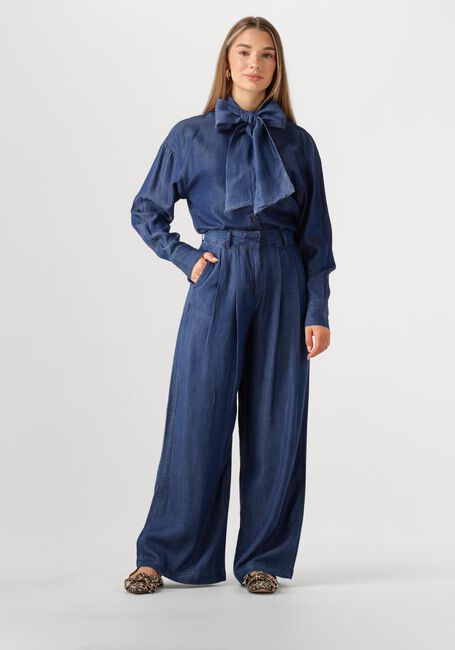 Donkerblauwe SELECTED FEMME  SLFJANNA LS RELAXED CHAMBRAY SHIRT - large