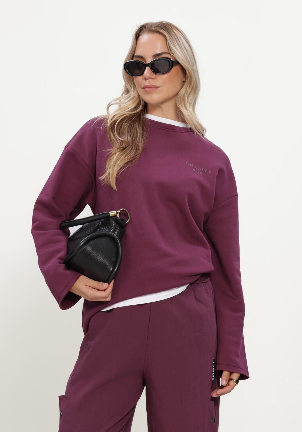 Bordeaux ALIX THE LABEL Trui LADIES KNITTED THE LABEL SWEATER