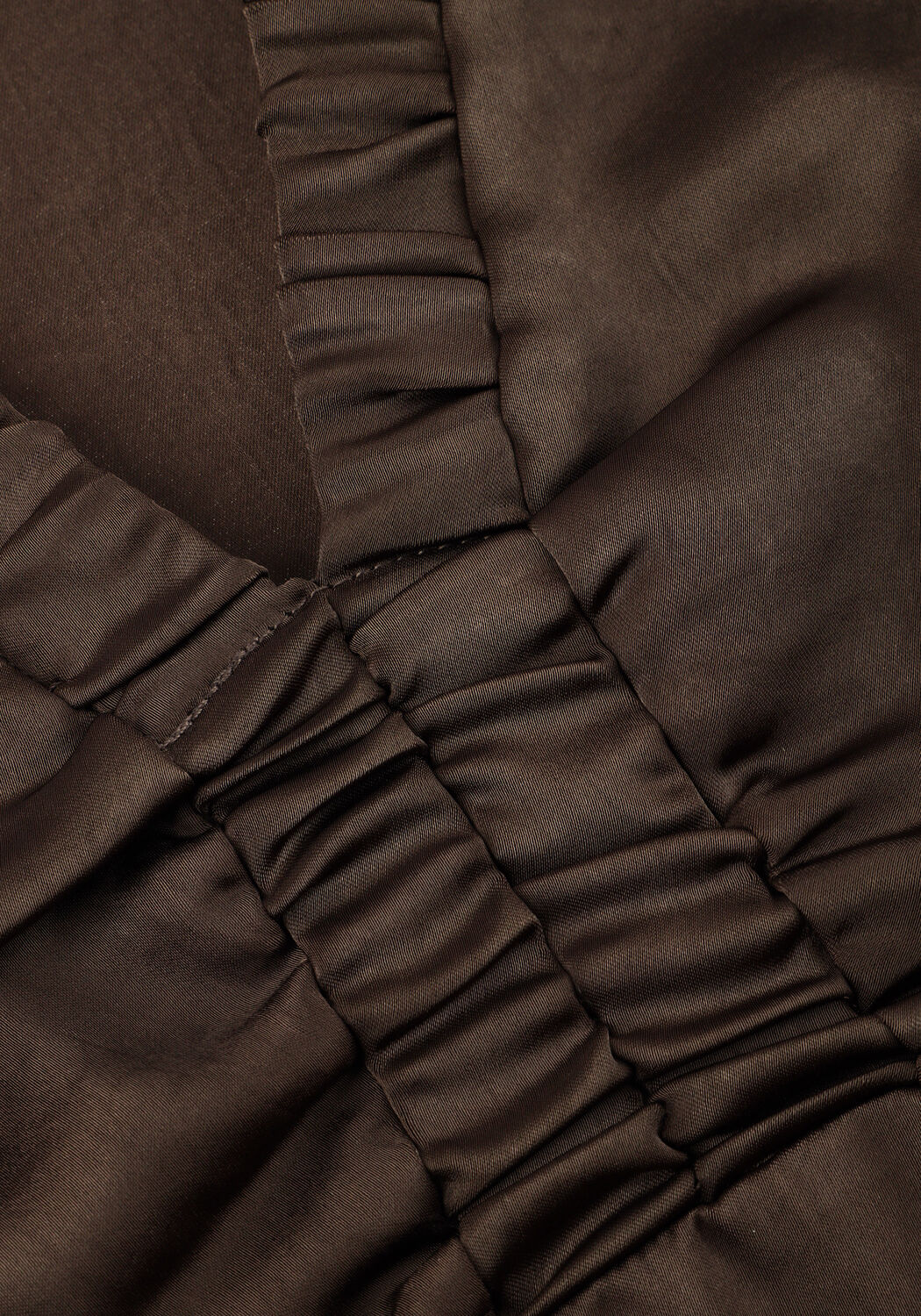 Bruine NEO NOIR Midi jurk ILLIANA HEAVY SATEEN DRESS - large