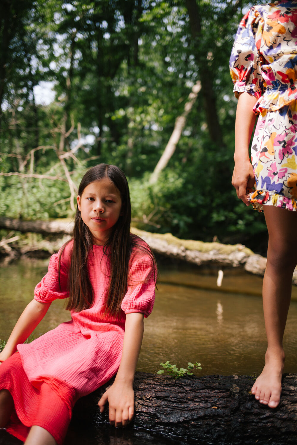 DAILY BRAT Robe midi AYLA DRESS en rose - large