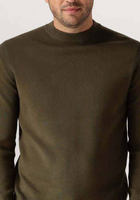 Groene DSTREZZED Trui FELL MOCK NECK - large