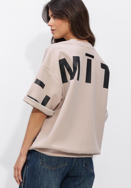 Beige HAUTE L'AMITI&Eacute; Trui MAXI SPLIT SS LOGO SWEAT - large