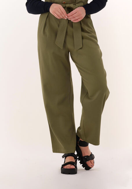 SCOTCH & SODA Pantalon DAISY - HIGH RISE STRAIGHT LEG PAPERBAG TROUSERS en vert - large