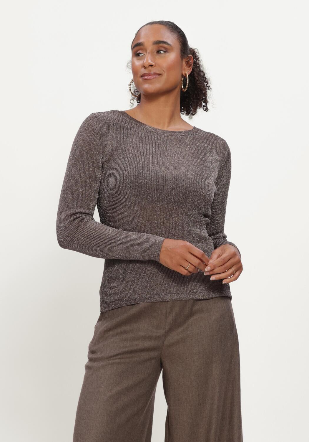 GESTUZ T-shirt SILVIGZ DEEP BACK BLOUSE en gris - large
