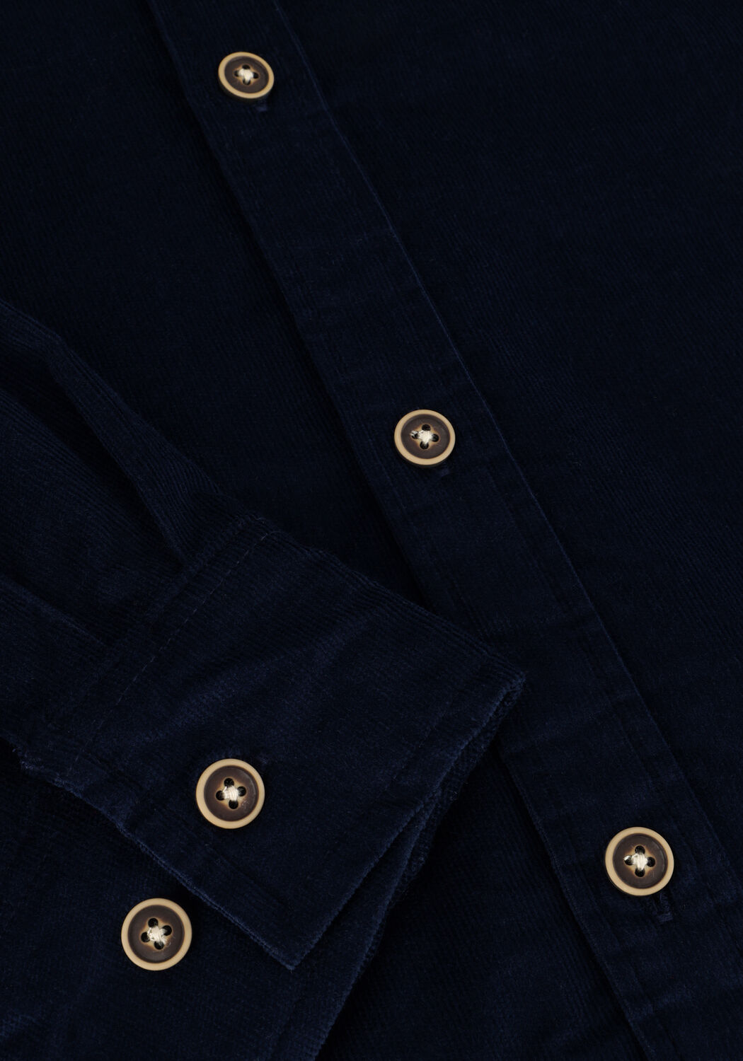Donkerblauwe ANERKJENDT Casual overhemd AKLEIF SOLID CORD SHIRT - large