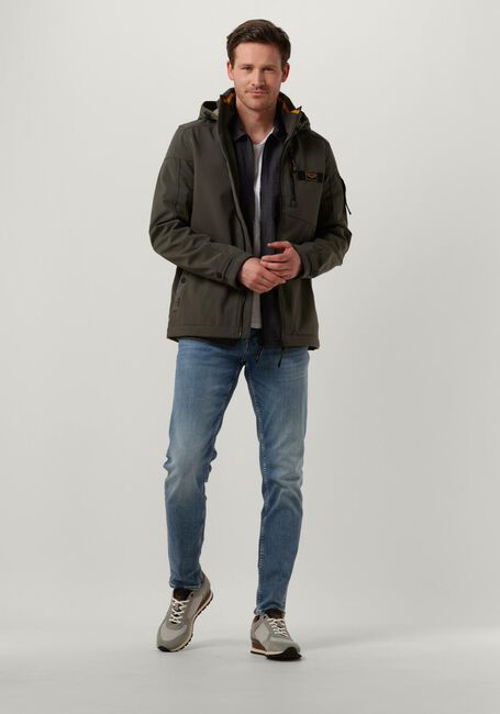 Grijze PME LEGEND Overshirt LONG SLEEVE SHIRT TENCEL LINEN BLEND - large