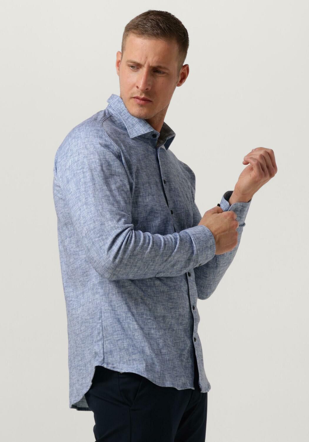 Chemise Desoto Pour Homme - Col Kent Casual - Infroissable, Coupe Ajustée - Manches Raglan - 3