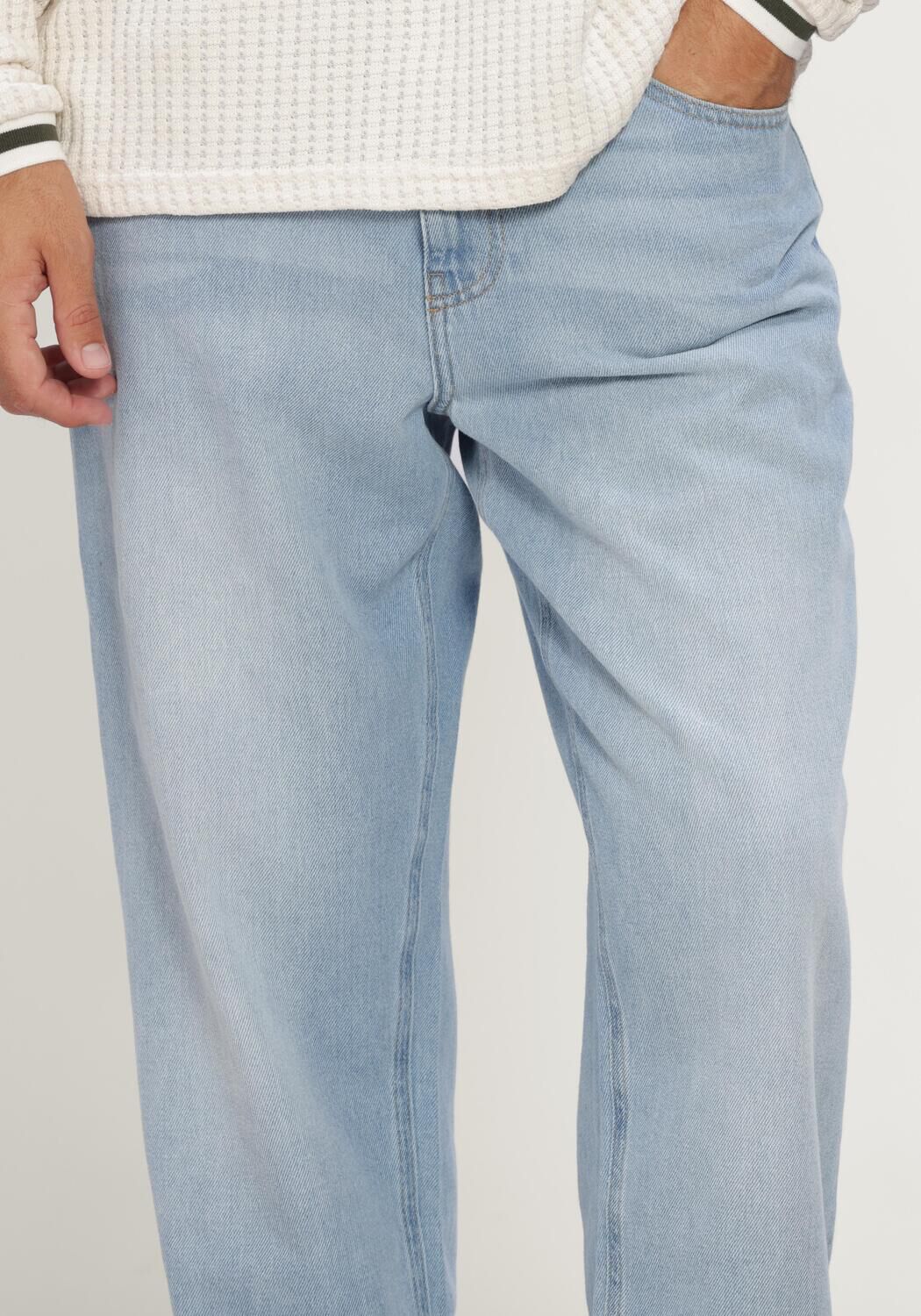 Blauwe LES DEUX Straight leg jeans RYDER WASHED DENIM JEANS - large