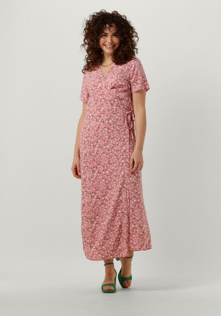 OBJECT Robe midi OBJEMA ELISE S/S LONG WRAP DRESS Rose clair - large