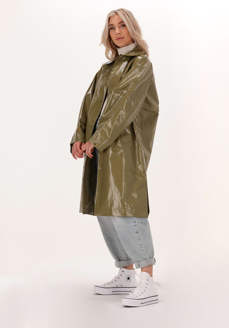 Groene CALVIN KLEIN Regenjas COATED LONG JACKET - large