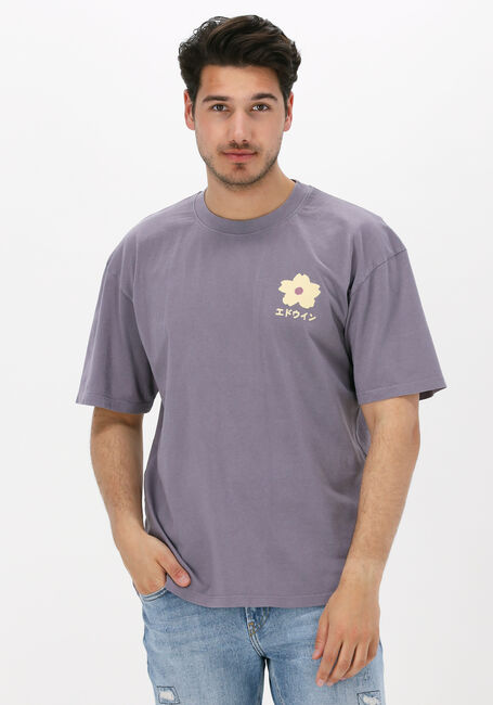Paarse EDWIN T-shirt HANADOROBO IV NATURAL TS - large