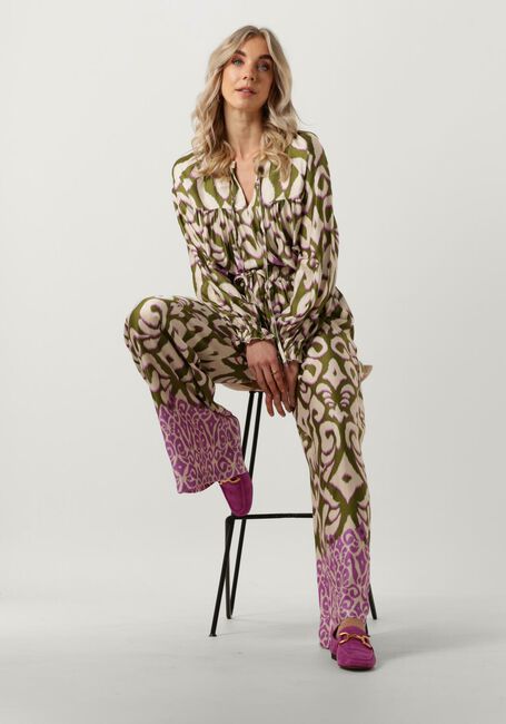 AMAYA AMSTERDAM Pantalon large MILOU en vert - large