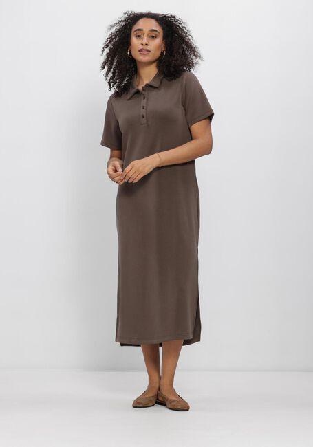 MY ESSENTIAL WARDROBE Robe midi MWHELLE POLO LONG DRESS en marron - large