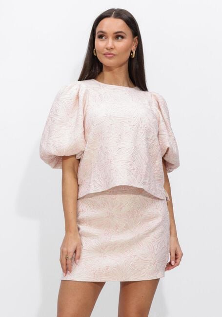 Lichtroze NOTRE-V Top NV-HENNIE BROCADE TOP - large