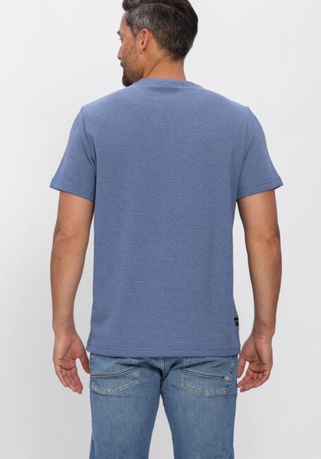 PME LEGEND T-shirt TWO TONE TEXTURED STRIPE en bleu - large