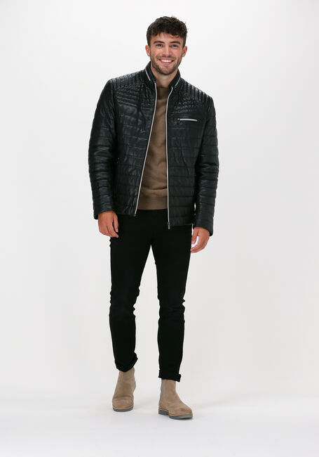 MILESTONE Veste en cuir TERENZIO en noir - large