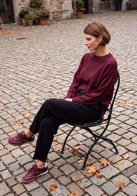 Bordeaux OBJECT Trui OBJREYNARD L/S LO KNIT PULLOVER NOOS - large