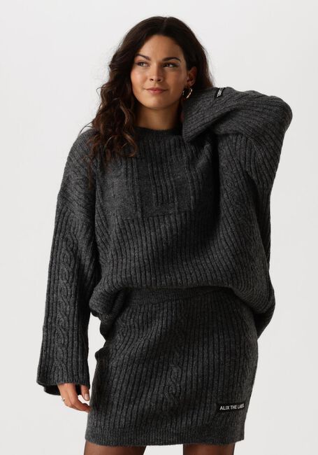 ALIX THE LABEL Chandail LADIES KNITTED ALIX CABLE PULLOVER en gris - large