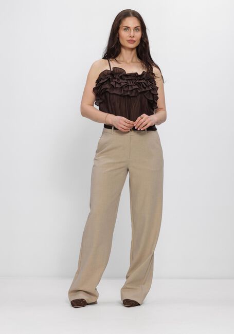 Bruine OBJECT Top OBJLYNE S/L RE TOP - large