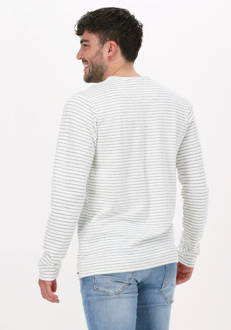 DSTREZZED Chandail BOATNECK L/S FANCY TERRY STRIPE en blanc - large