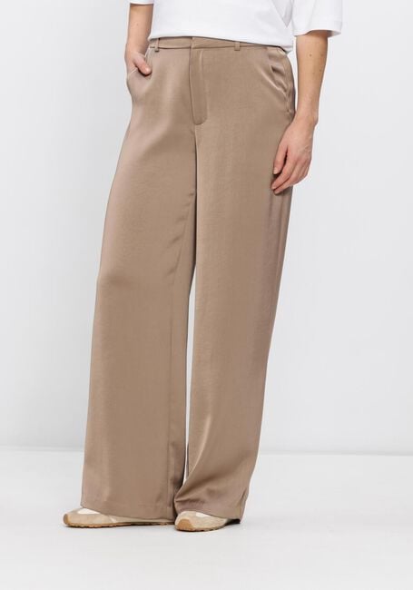 Taupe NEO NOIR Wijde broek EMMETT HEAVY SATEEN PANTS - large